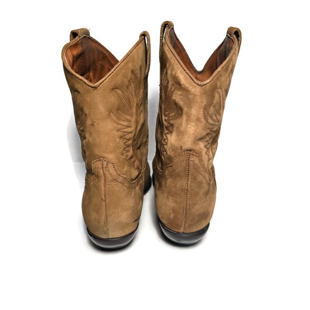 SABREE Laurie Women's Tan Western Ankle Cowboy Boots Leather Brazil - Picture 4 of 12